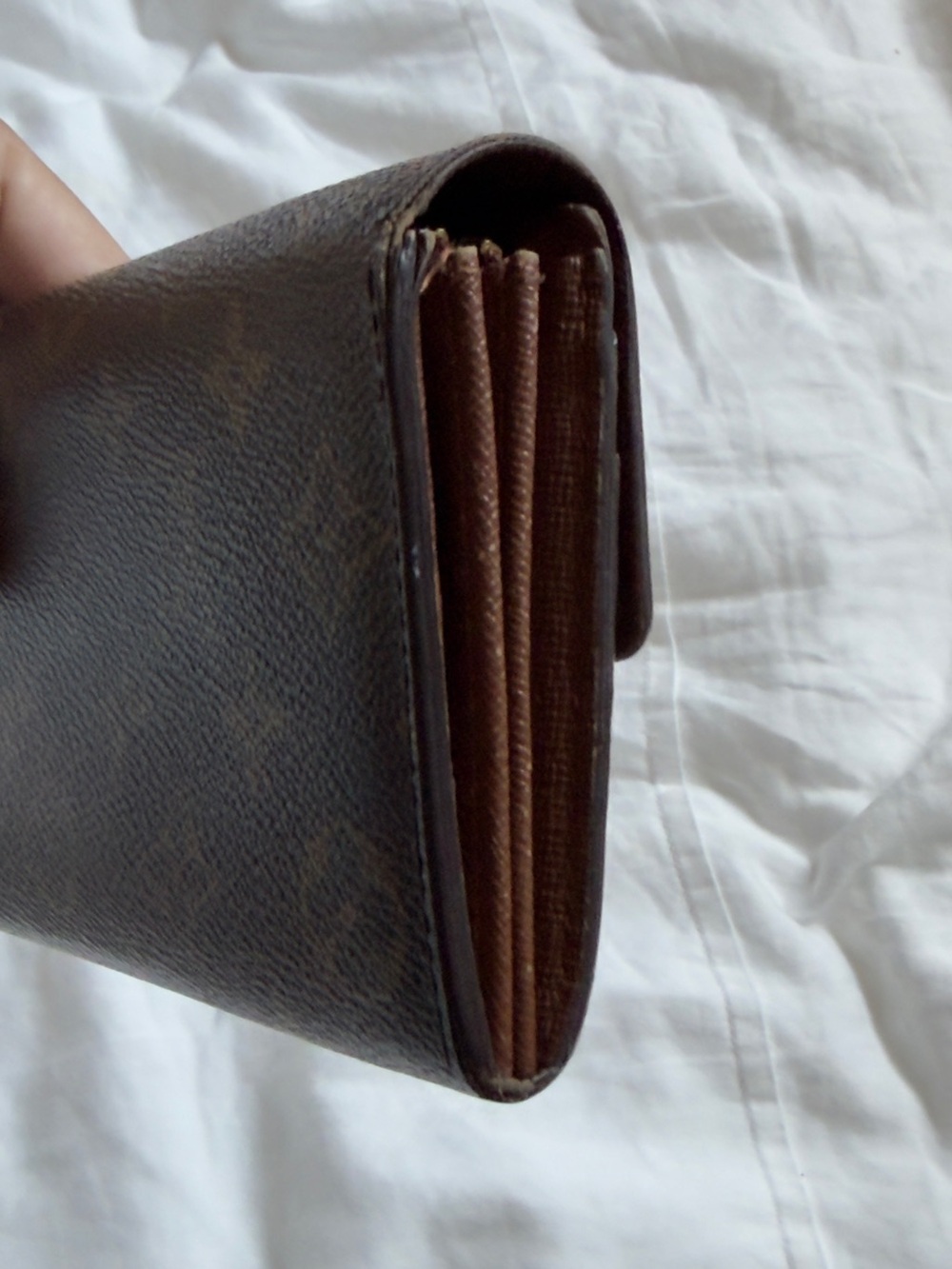 Louis Vuitton Canvas Monogram Sarah Long Card Coin Snap Wallet * Read* Authentic - Picture 5 of 10